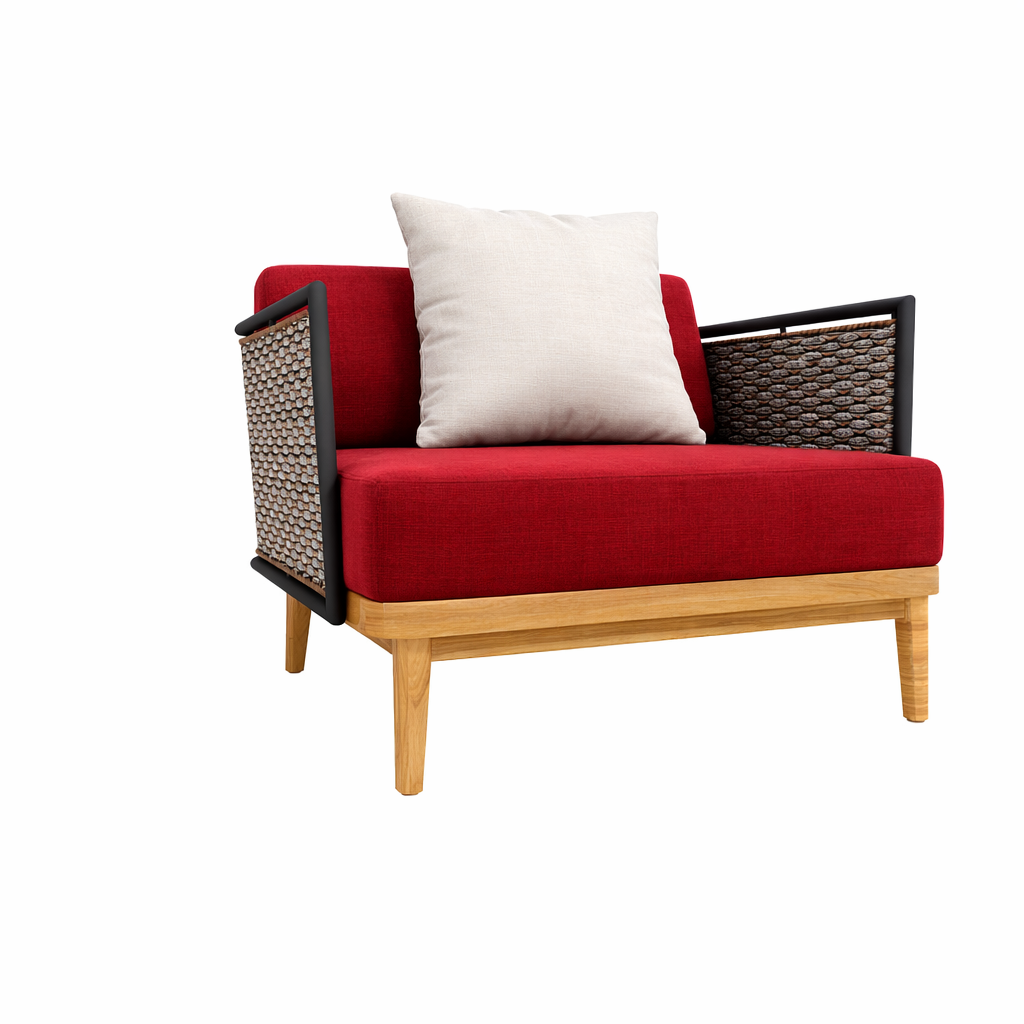 SINGLE SEATER SOFA WITH CUSHION (AHO/029/002)