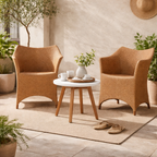 FULLY WOVEN DINING ARMCHAIR WITH CUSHIONS (AHO/001/016)