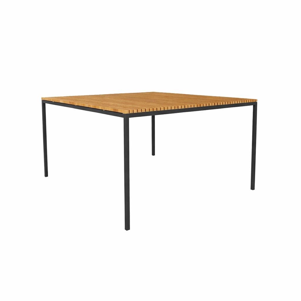 DINING TABLE WITH TEAK WOOD TOP (AHO/045/010)