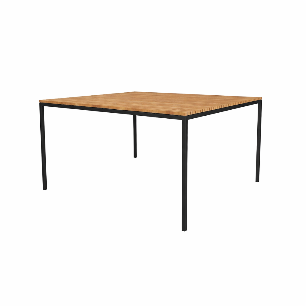 DINING TABLE WITH TEAK WOOD TOP (AHO/045/010)