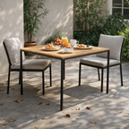 DINING TABLE WITH TEAK WOOD TOP (AHO/045/010)