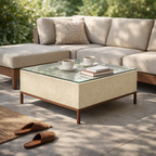 CENTER TABLE WITH GLASS TOP (AHOL/189/005)