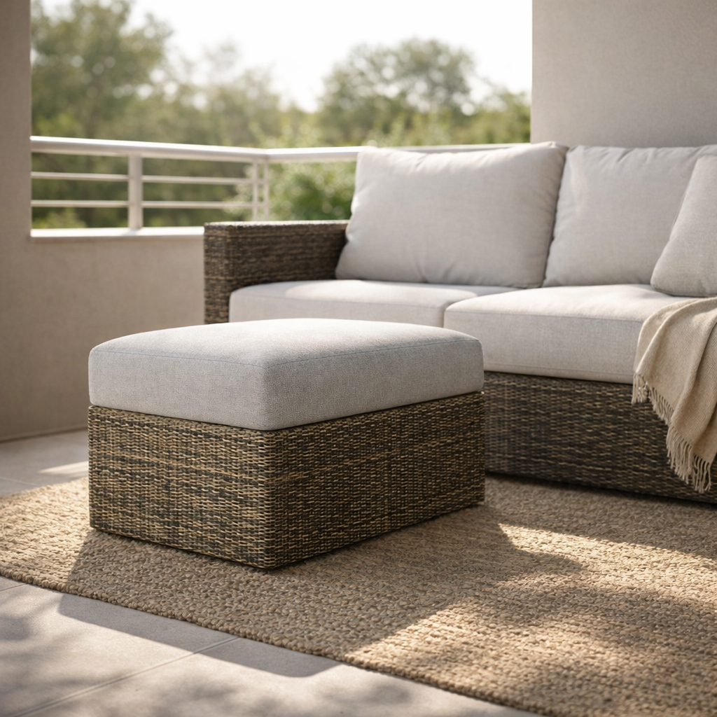 OTTOMAN WITH CUSHION (AHO/012/004)