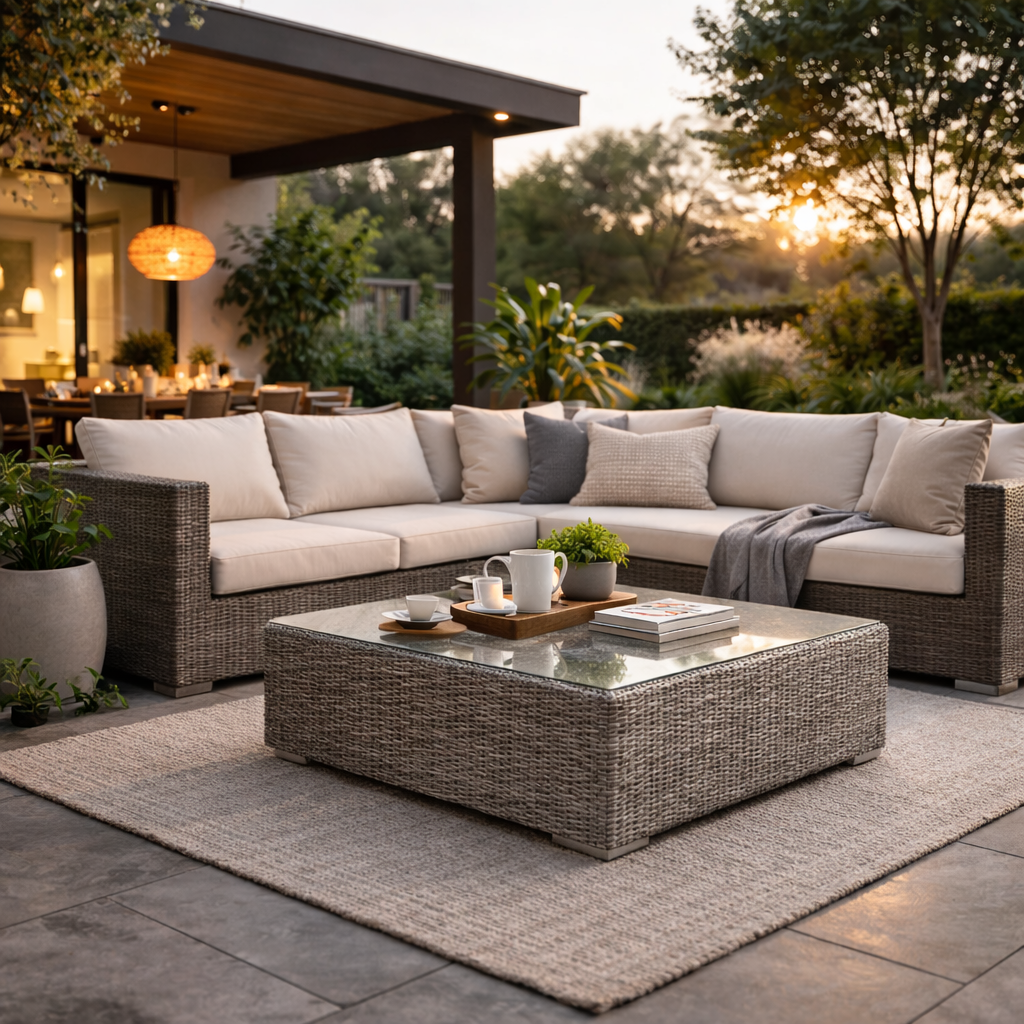 SQUARE COFFEE TABLE WITH GLASS TOP (AHO/022/018)