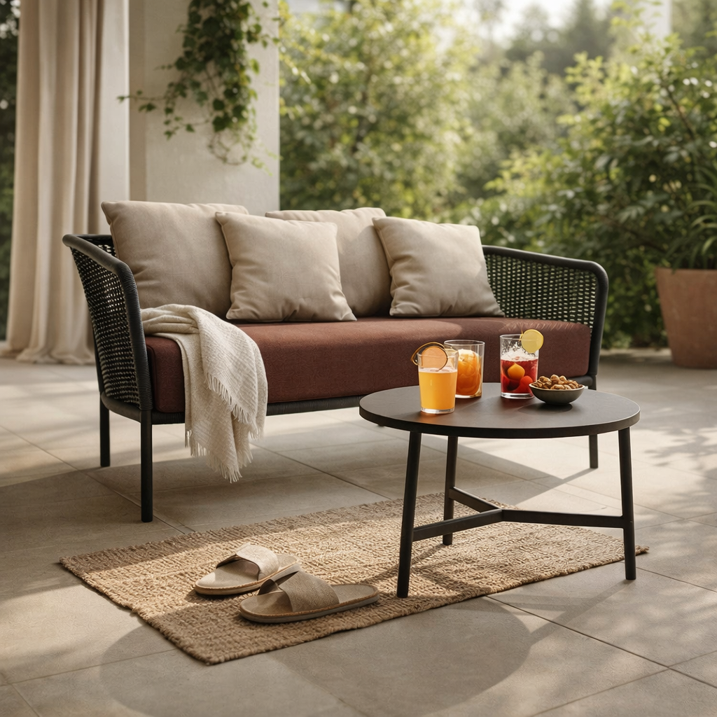 DOUBLE SEATER SOFA WITH CUSHION (AHO/051/005)