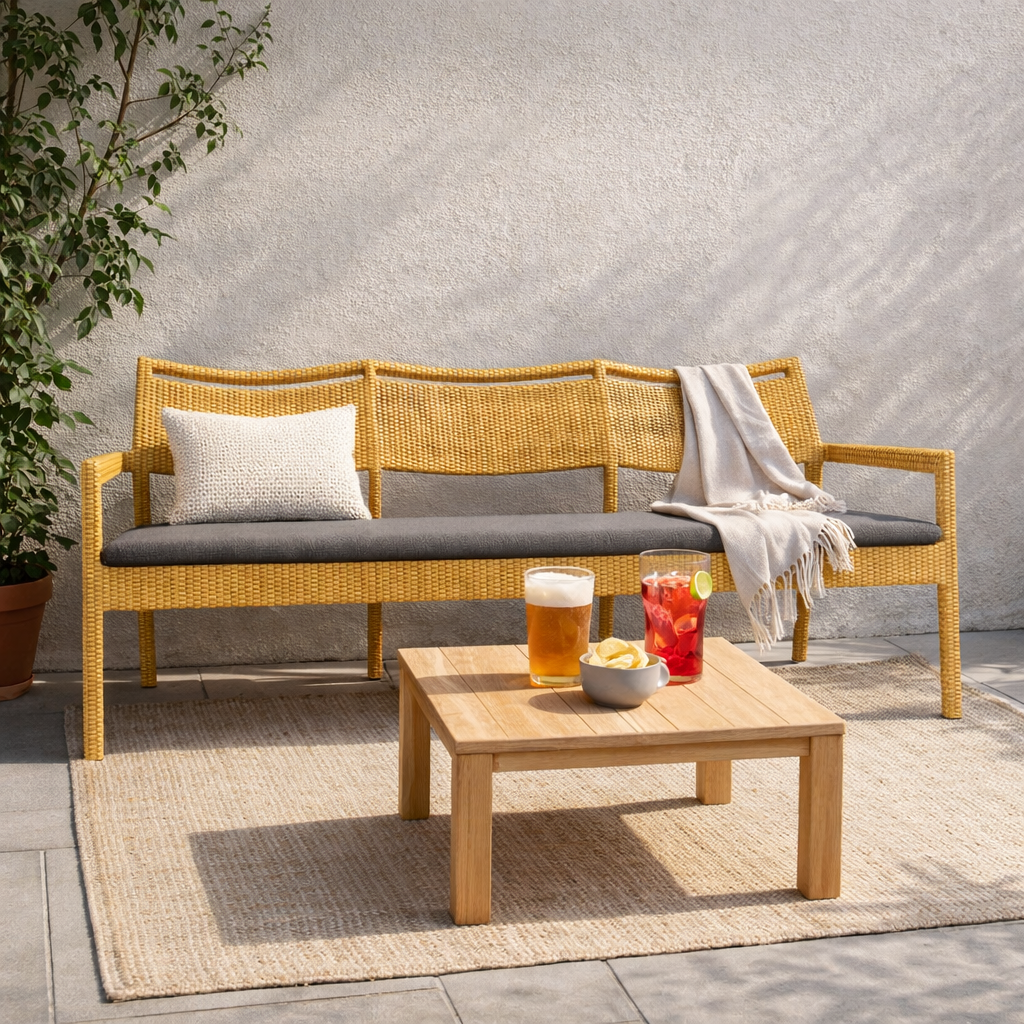 THREE SEATER SOFA WITH CUSHION (AHO/005/014)