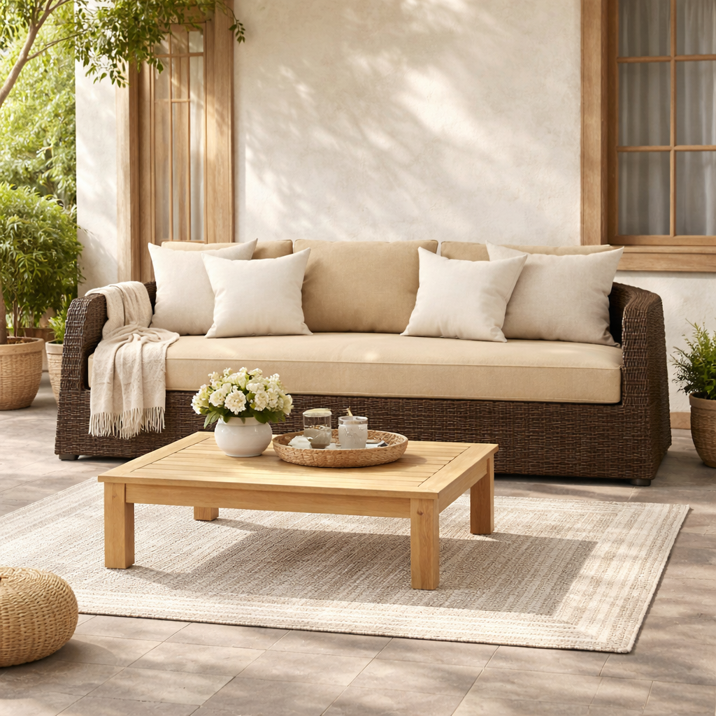 THREE SEATER SOFA WITH CUSHION (AHO/012/003)
