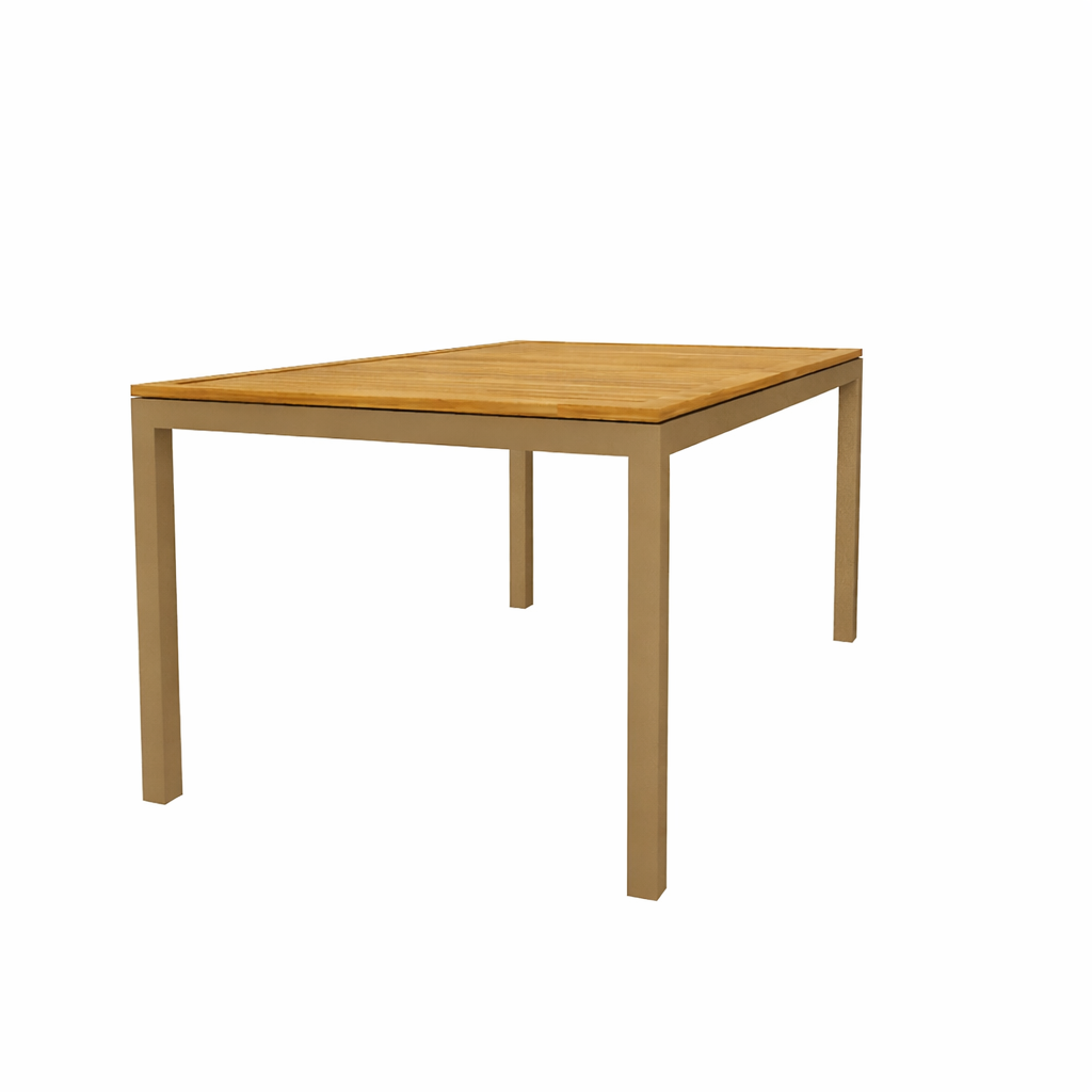 DINING TABLE WITH TEAK WOOD TOP (AHO/043/004)