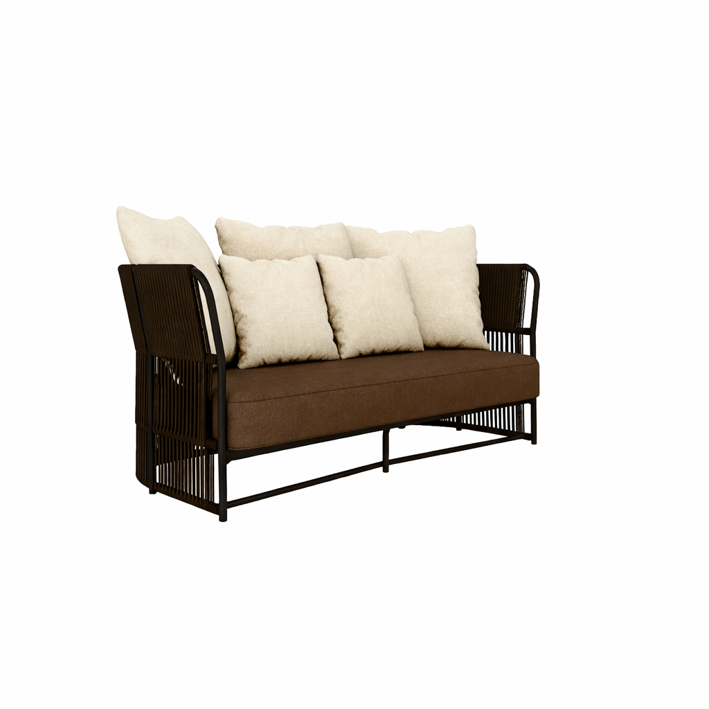 DOUBLE SEATER SOFA WITH CUSHIONS (AHO/041/007)