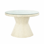 TEA TABLE WITH GLASS TOP (AHOD/134/002)