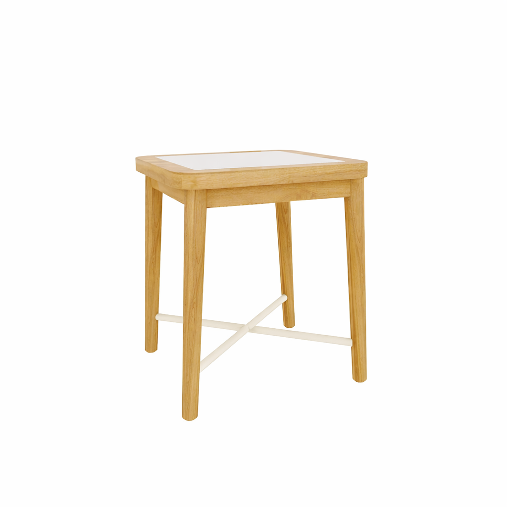 TEAKWOOD SIDE TABLE WITH HPL TOP (AHO/029/011)