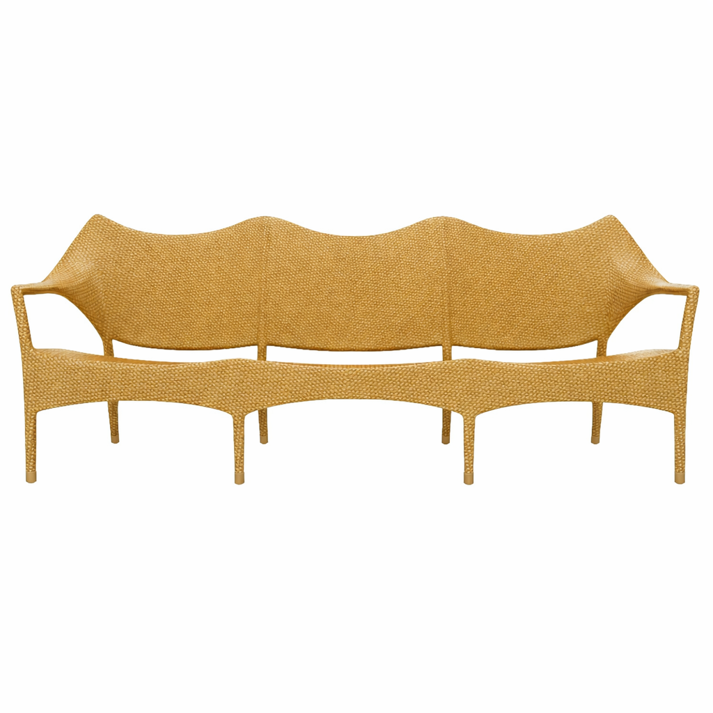 THREE SEATER LOUNGE SOFA WITH CUSHIONS (AHO/001/010)