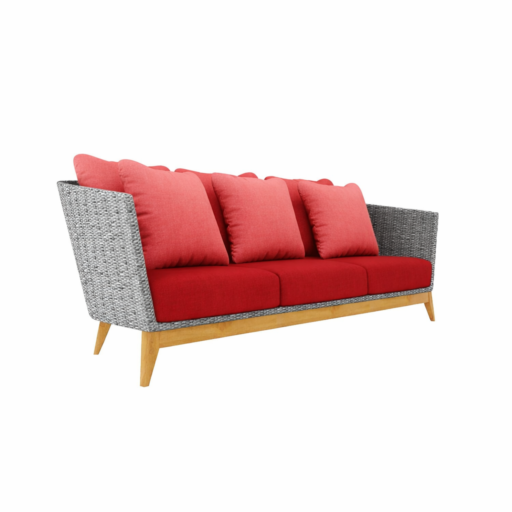 THREE SEATER SOFA WITH CUSHION (AHO/017/006)