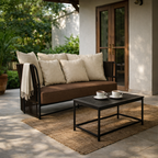 DOUBLE SEATER SOFA WITH CUSHIONS (AHO/041/007)