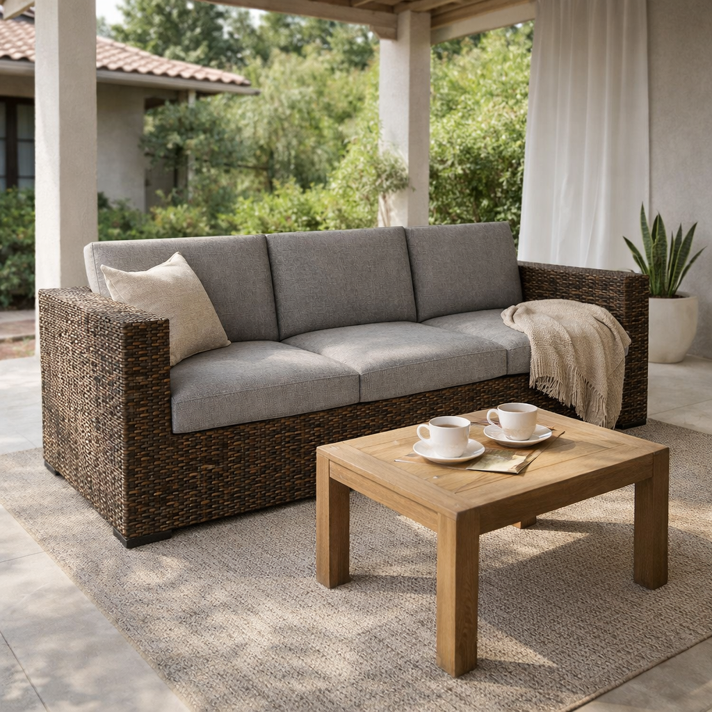 THREE SEATER SOFA WITH CUSHION (AHO/031/003)