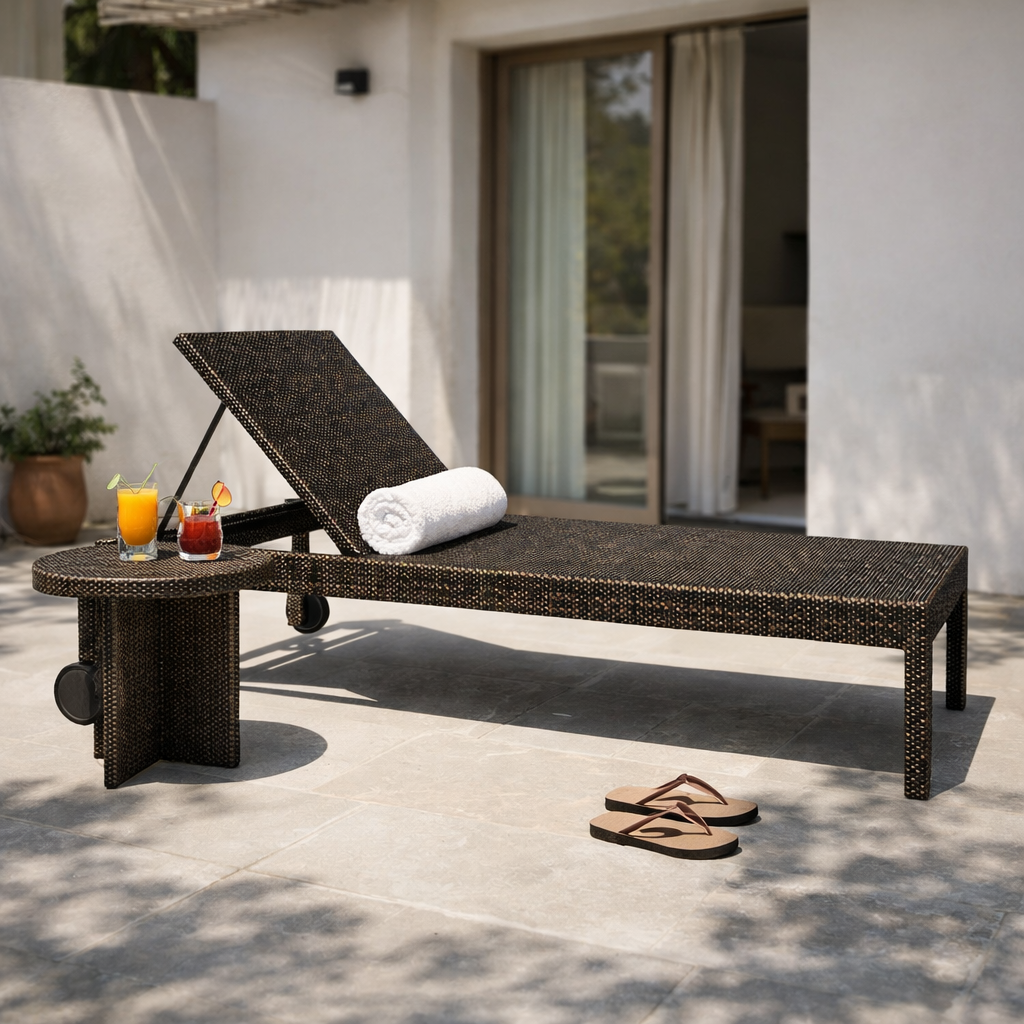 SUNLOUNGER WITH CUSHION (AHO/032/012)
