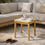 TEAKWOOD SIDE TABLE WITH HPL TOP (AHO/029/011)