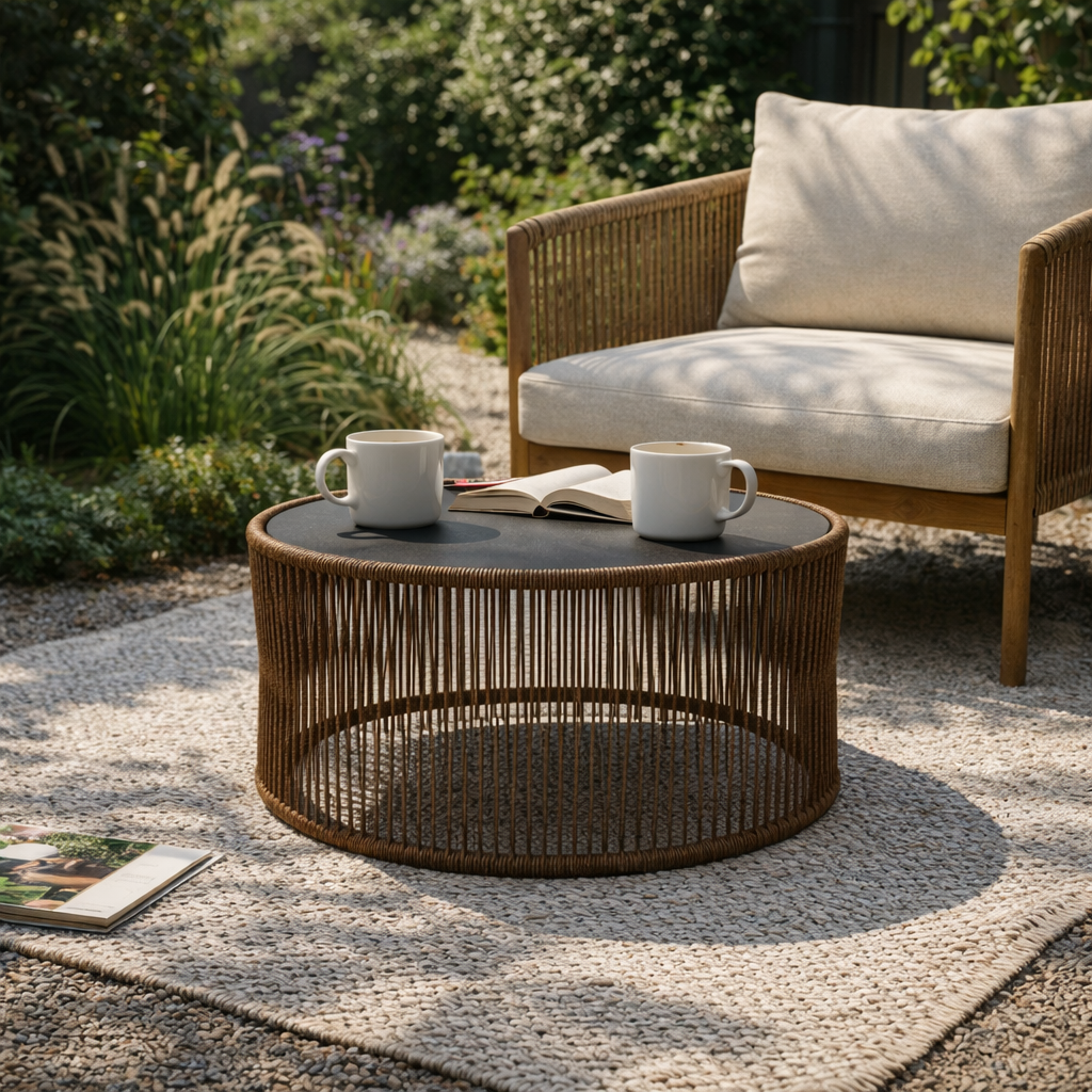ROUND COFFEE TABLE WITH HPL TOP (AHO/014/037)