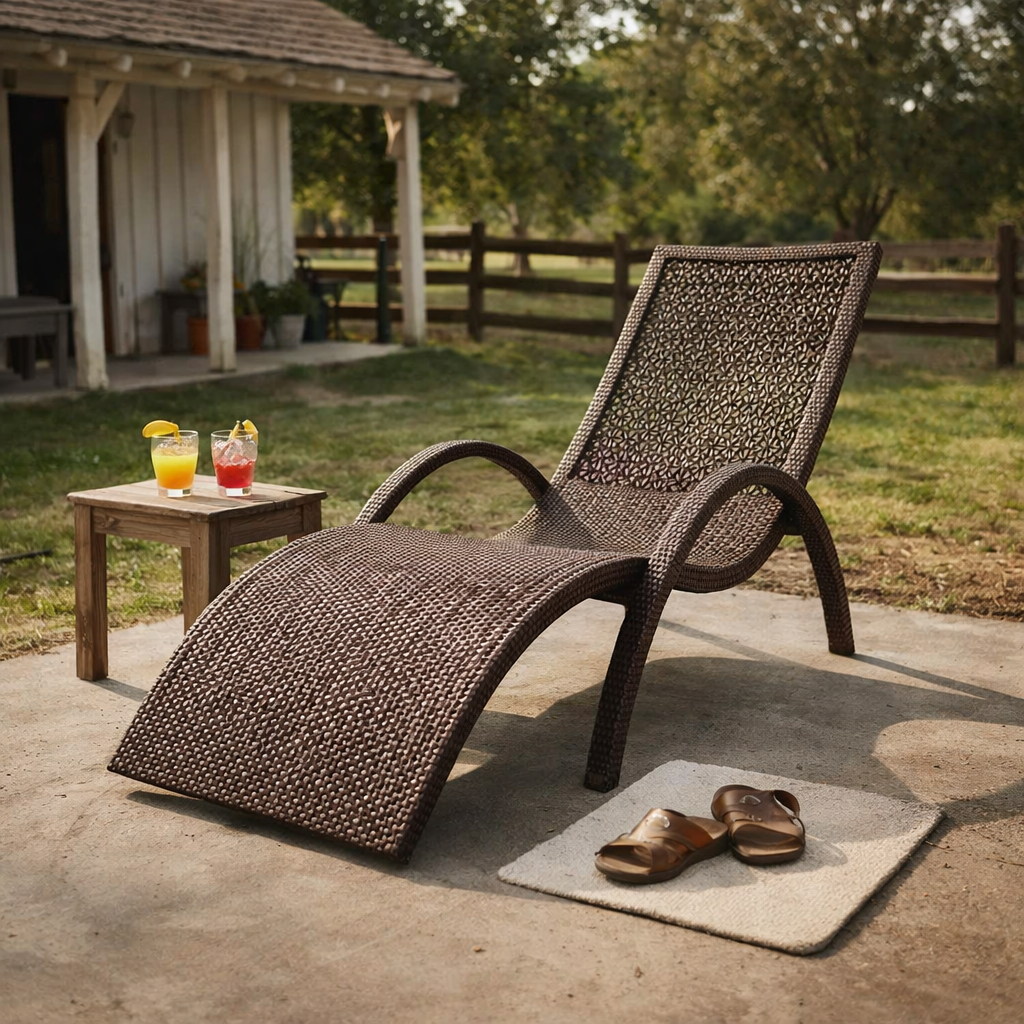 SUNLOUNGER WITH CUSHION (AHO/030/009)