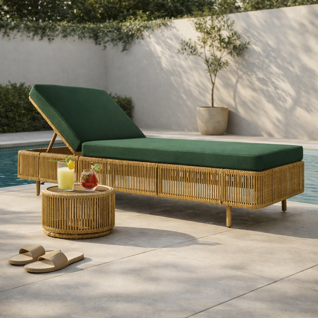 SUNLOUNGER WITH CUSHIONS (AHO/041/011)
