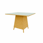 DINING TABLE WITH GLASS TOP (AHO/048/003)
