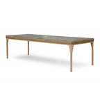 DINING TABLE WITH GLASS TOP (AHO/060/004)