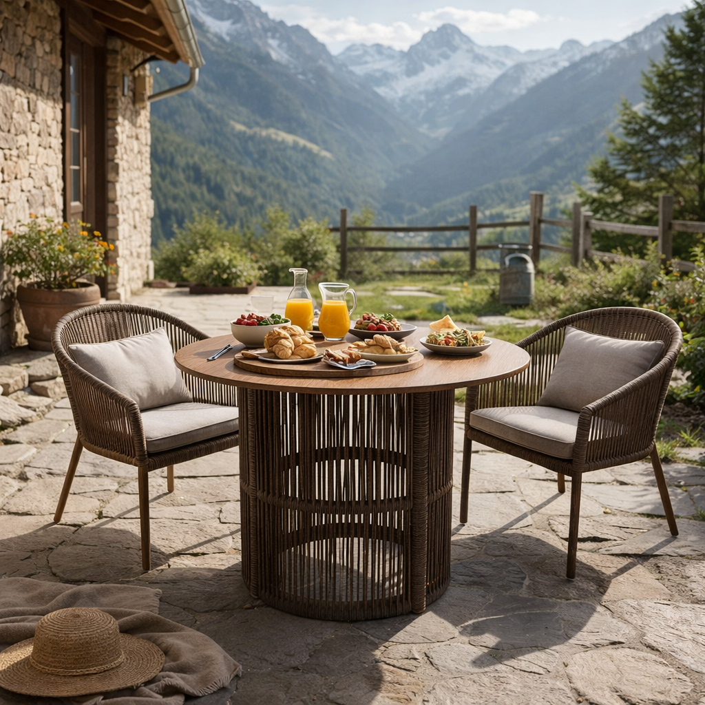 DINING TABLE WITH HPL TOP (AHO/057/003)