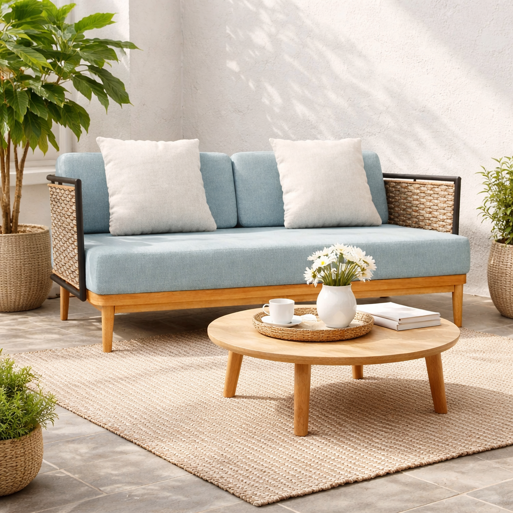 DOUBLE SEATER SOFA WITH CUSHION (AHO/029/003)