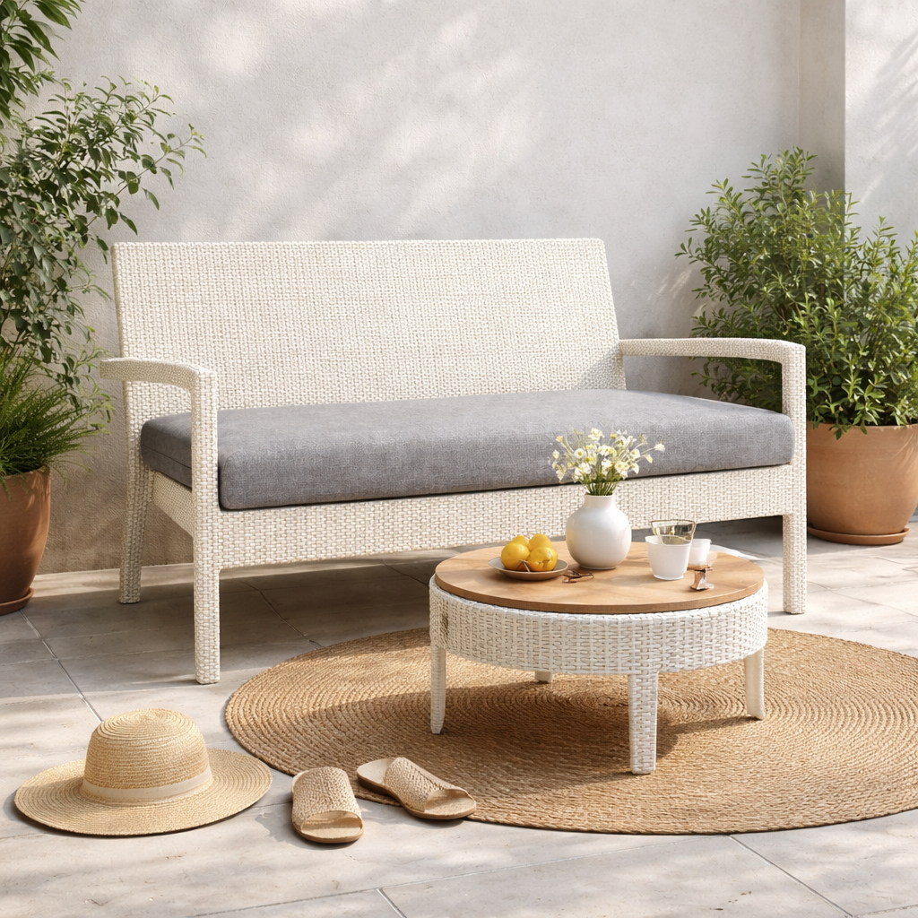 DOUBLE SEATER SOFA WITH CUSHION (AHO/032/011)