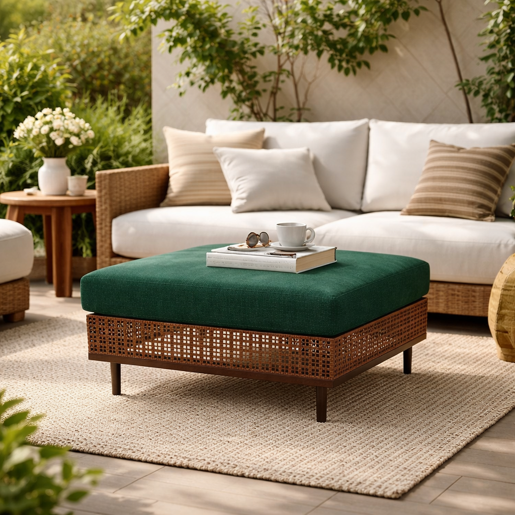OTTOMAN WITH CUSHION (AHO/003/009)
