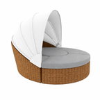 ROUND DAY BED COMPLETE WITH CANOPY & CUSHION (AHO/028/002)