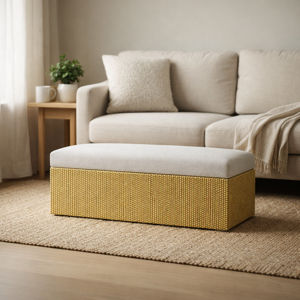 CLOSED WIDE OTTOMAN WITH CUSHION (AHO/009/016)