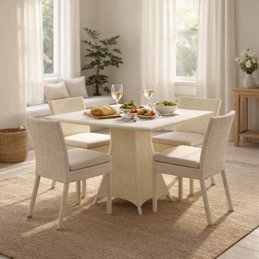 DINING TABLE WITH GLASS TOP (AHO/011/002)