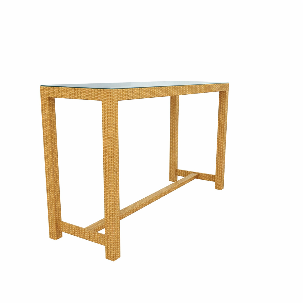 CONSOLE TABLE GLASS TOP (AHO/004/004)