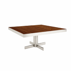 PEDESTAL COFFEE TABLE WITH TEAK WOOD TOP (AHO/043/012)