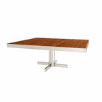 PEDESTAL COFFEE TABLE WITH TEAK WOOD TOP (AHO/043/012)