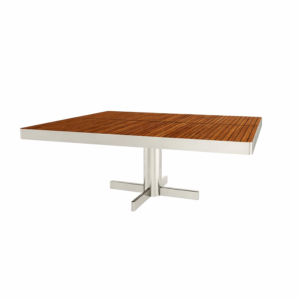 PEDESTAL COFFEE TABLE WITH TEAK WOOD TOP (AHO/043/012)