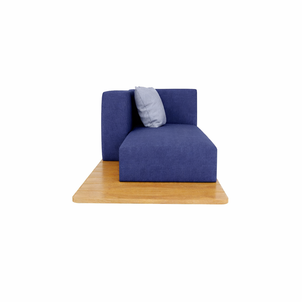 BASE + DOUBLE SEAT + SINGLE BACK + LEFT ARM WITH CUSHION (AHO/013/008)