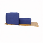 BASE + DOUBLE SEAT + SINGLE BACK + LEFT ARM WITH CUSHION (AHO/013/008)