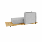 BASE + DOUBLE SEAT + SINGLE BACK + RIGHT ARM WITH CUSHION (AHO/013/009)