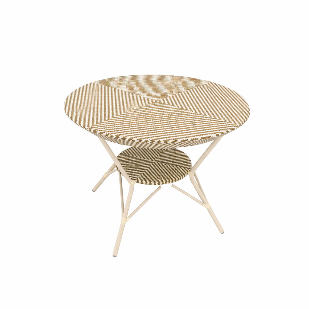 CAFE DINING TABLE WITH GLASS TOP (AHO/007/002)