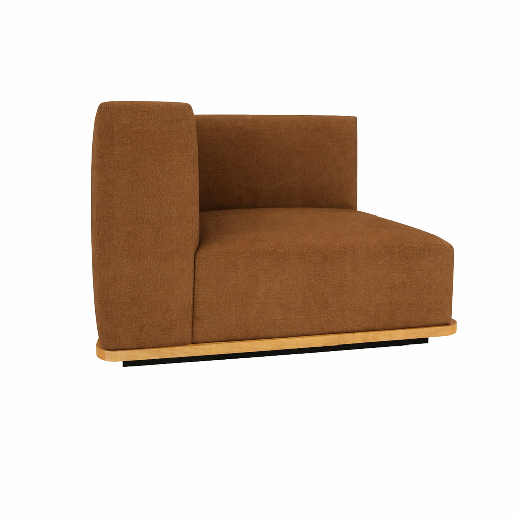 BASE + SINGLE SEAT + BACK + LEFT ARM WITH CUSHION (AHO/013/003)