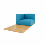 BASE + SINGLE SEAT + BACK + LEFT ARM WITH CUSHION (AHO/013/010)