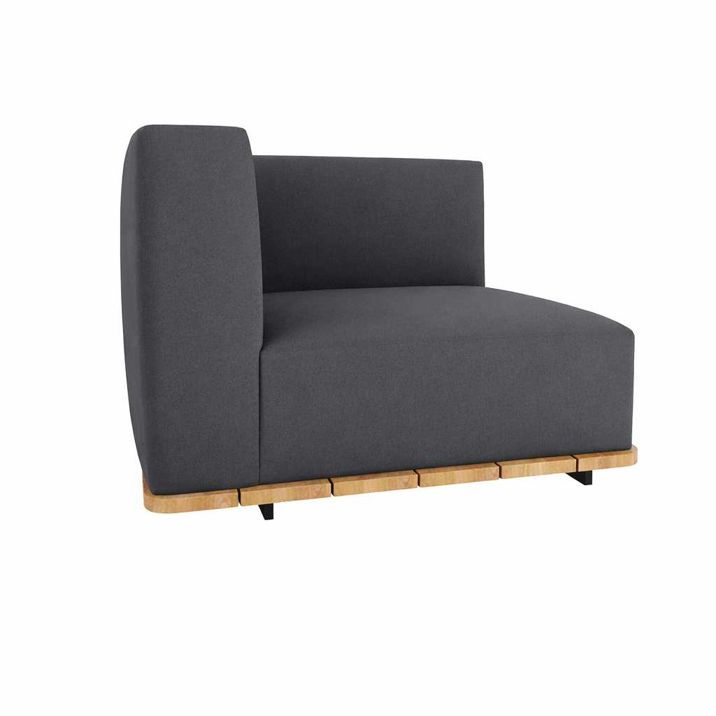 BASE + SINGLE SEAT + BACK + RIGHT ARM WITH CUSHION (AHO/013/004)