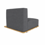 BASE + SINGLE SEAT + BACK + RIGHT ARM WITH CUSHION (AHO/013/004)