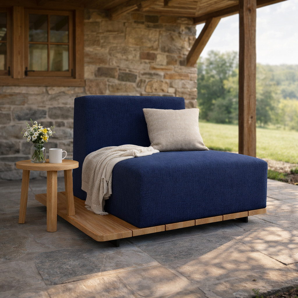 BASE + SINGLE SEAT + LEFT BACK WITH CUSHION (AHO/013/002)