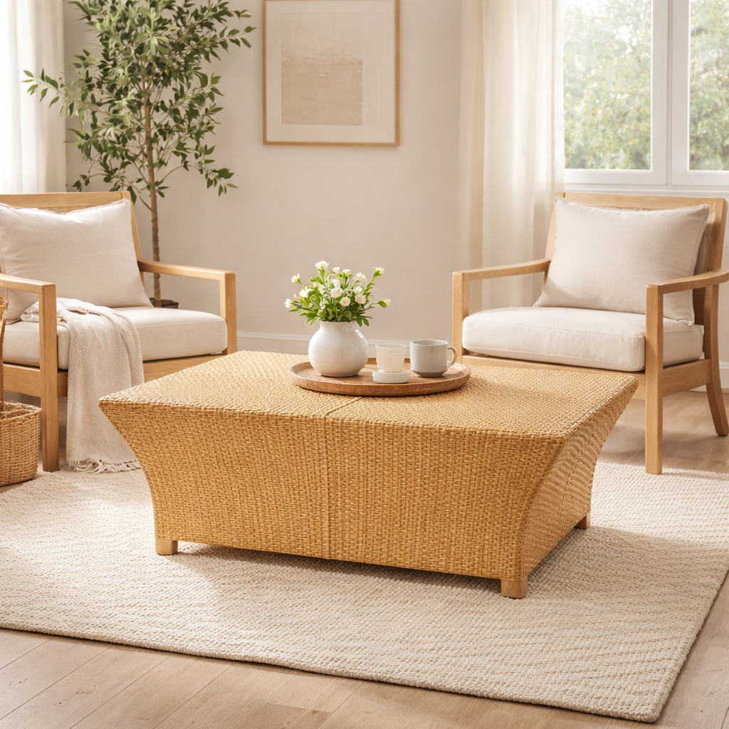 CENTER TABLE WITH GLASS TOP (AHO/001/012)