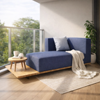 BASE + DOUBLE SEAT + SINGLE BACK + LEFT ARM WITH CUSHION (AHO/013/008)