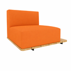 BASE + SINGLE SEAT + RIGHT BACK WITH CUSHION (AHO/013/001)
