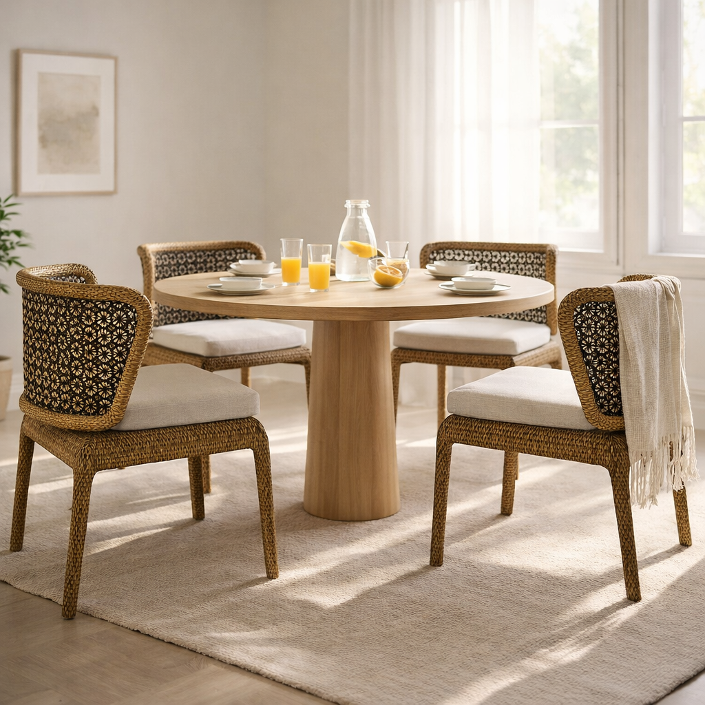 DINING CHAIR WITHOUT ARMS WITH CUSHION (AHO/048/002)